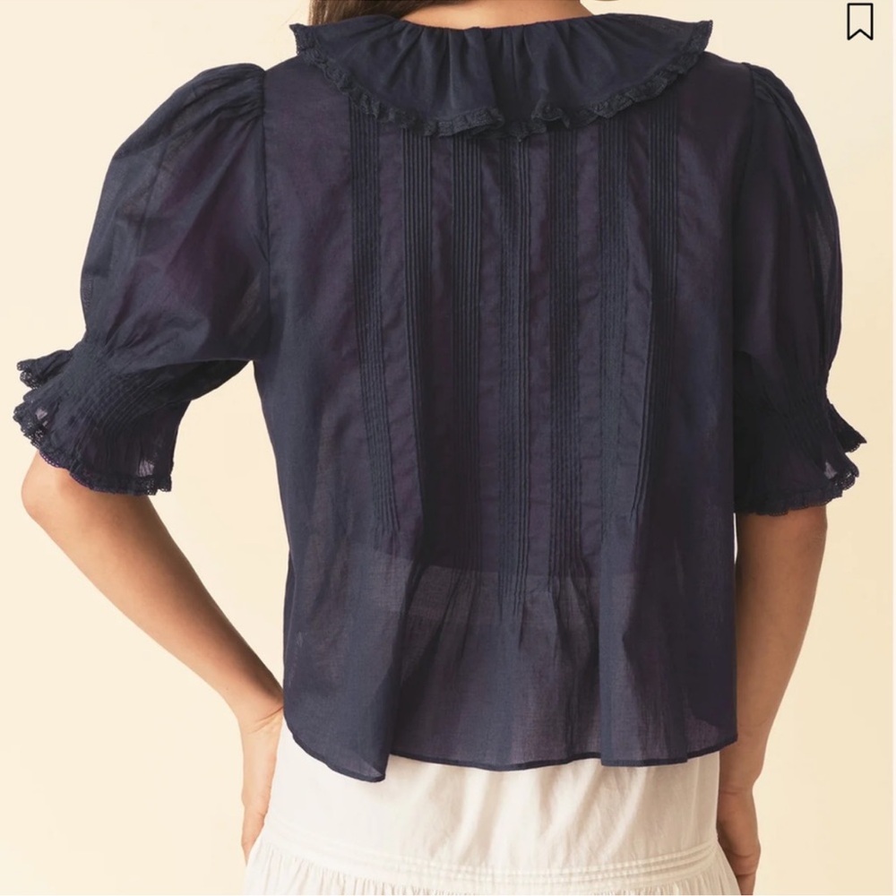 Doen Henri Top in Adriatic Navy Blue - Picture 3 of 9